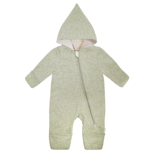 Baumwollfleece Overall mineral meliert - von maximo