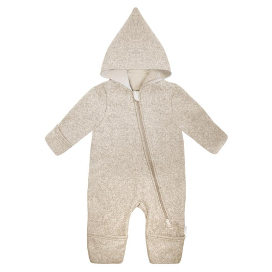 Baumwollfleece Overall hellbraun meliert - von maximo