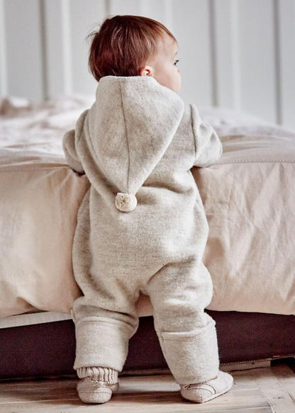 Wollfleece Overall graumeliert