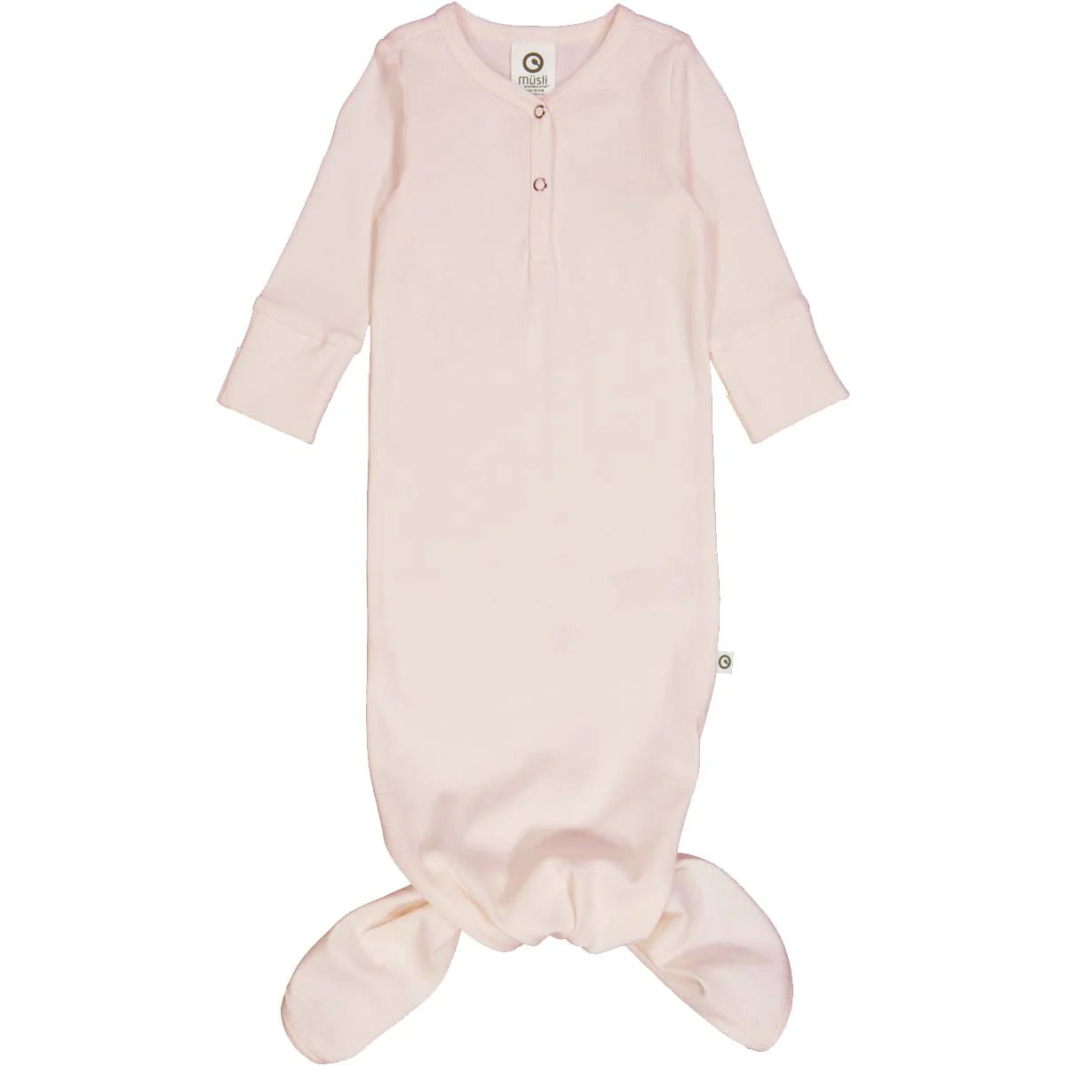Cozy Me Rib Knot Gown light rose - von müsli