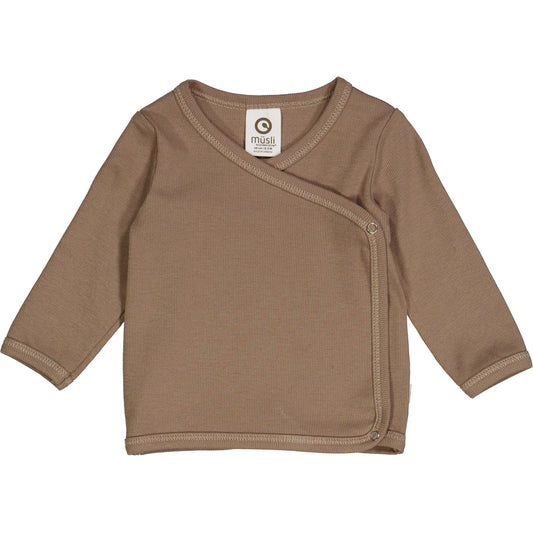 Cozy Me Rib Wickeltshirt walnut - von müsli