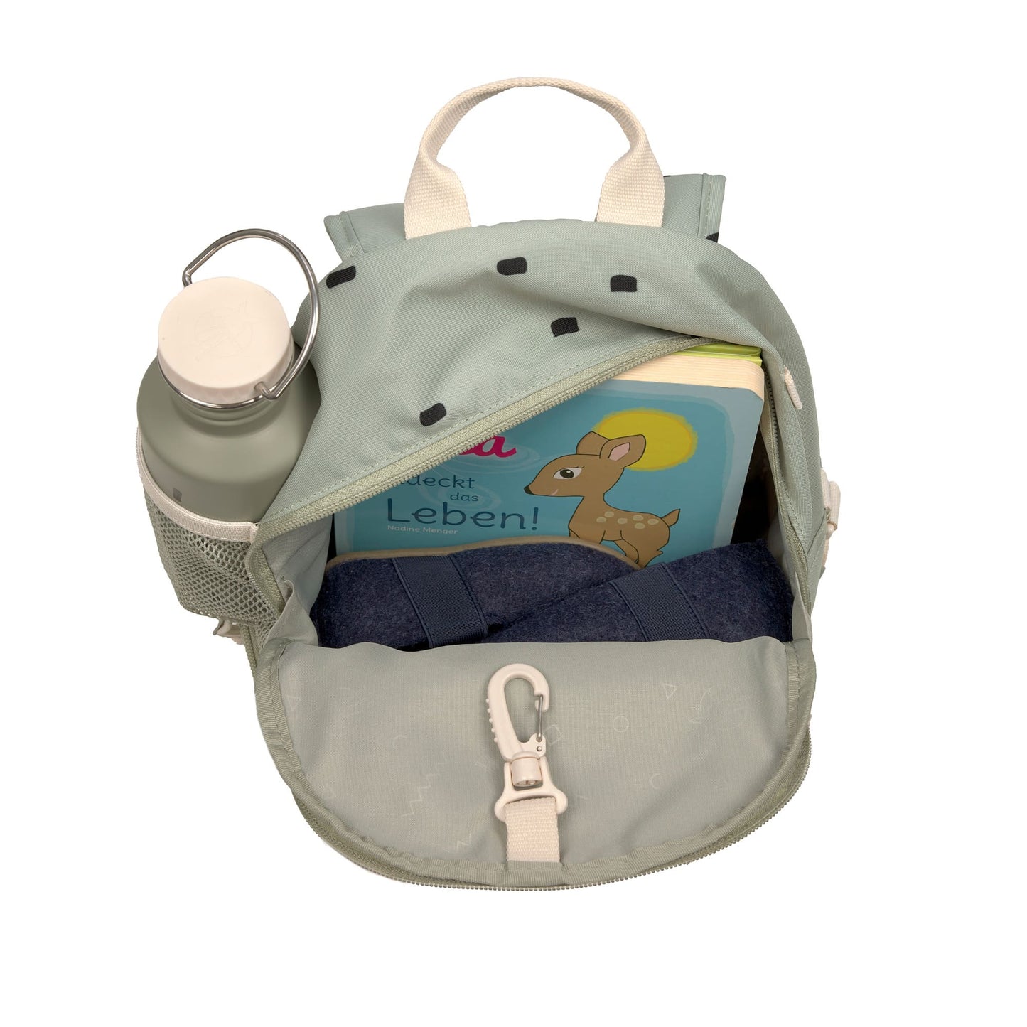 Kindergartenrucksack Happy Prints light Olive - von lässig