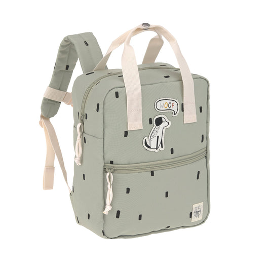 Kinderrucksack Square Happy Prints light olive - von lässig
