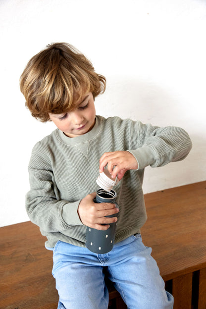Edelstahltrinkflasche Happy Prints Blue - von Lässig