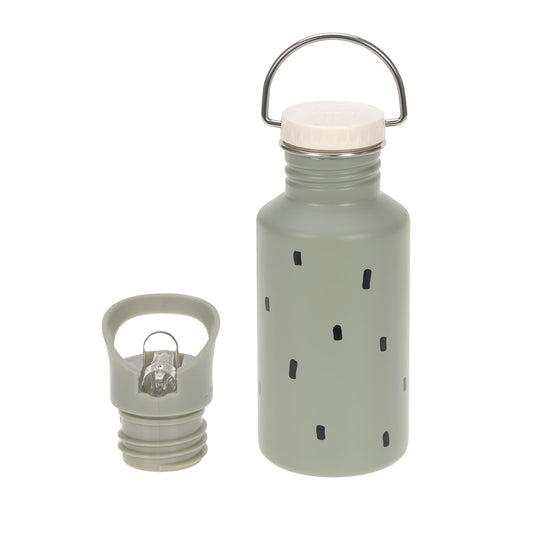 Edelstahltrinkflasche Happy Prints Olive - von Lässig