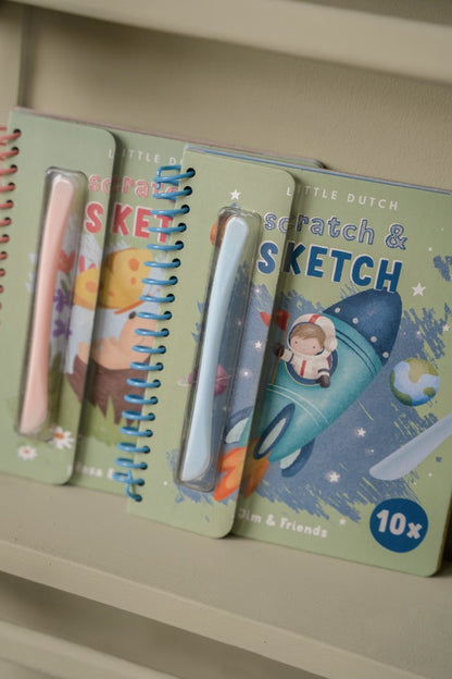 Kratzbuch Rosa & friends - little dutch