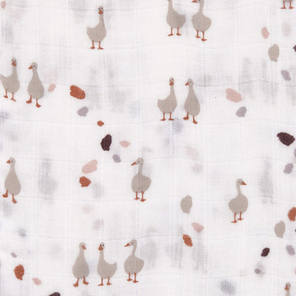 Muslin Swaddle & Burp Tiny Farmer flowers - lässig