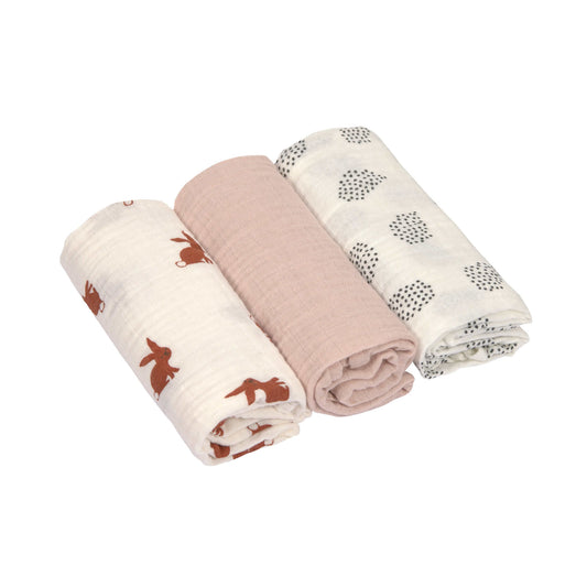 Muslin Swaddle & Burp Forest Rabbit - lässig