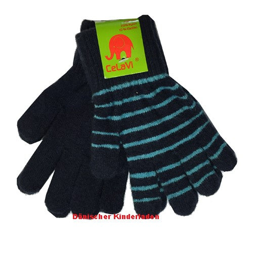 2er-Pack Strick-Handschuhe - blau/türkis-CELAVI
