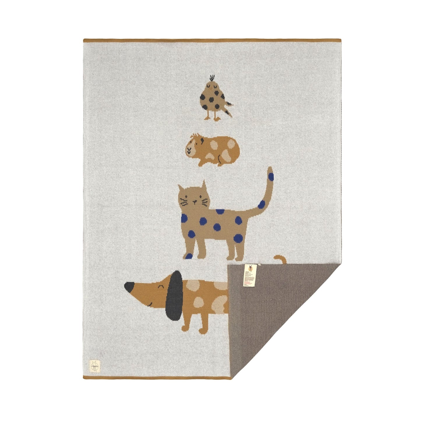 Babydecke Tiere Royal Blue