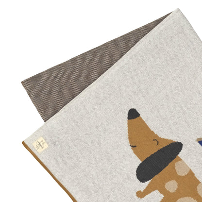 Babydecke Tiere Royal Blue