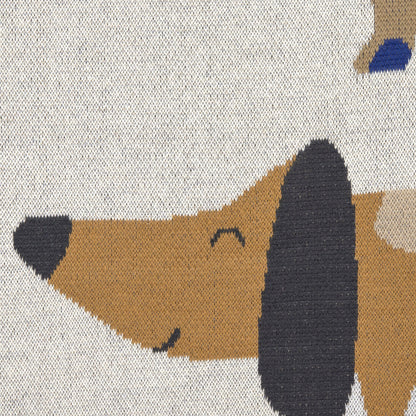 Babydecke Tiere Royal Blue