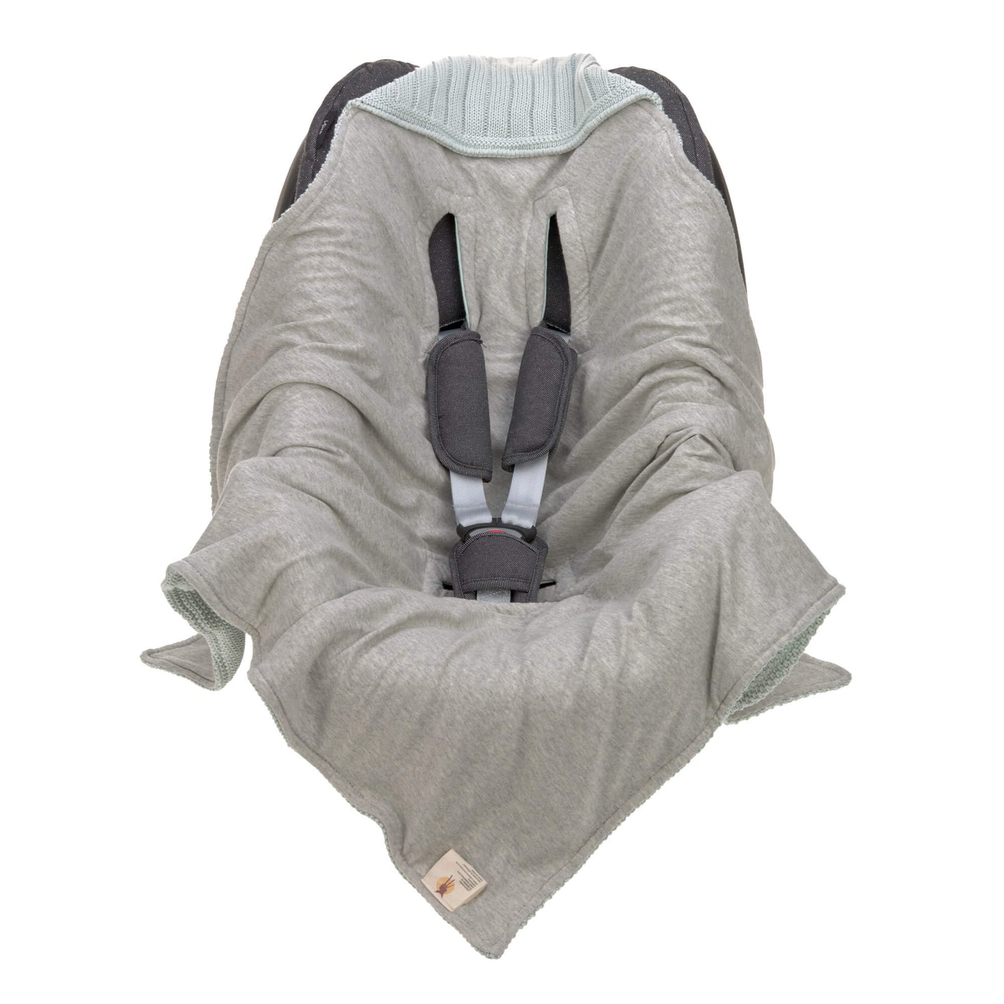 Babyschalen Decke light mint- von lässig