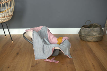 Babyschalen Decke dusky pink- von lässig