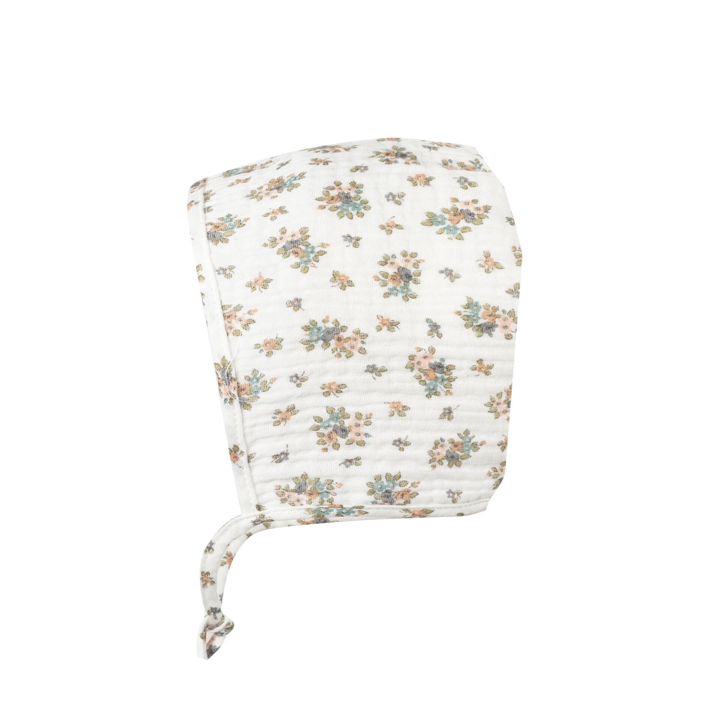 Baby Häubchen Blümchen weiß - von pure pure bauer