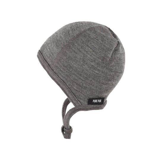 Woll-Erstlingsmütze grau melange - von Pure Pure by bauer