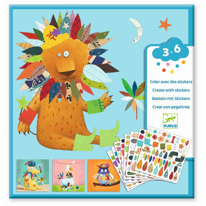 Tiere mit Sticker verziehren - von Djeco