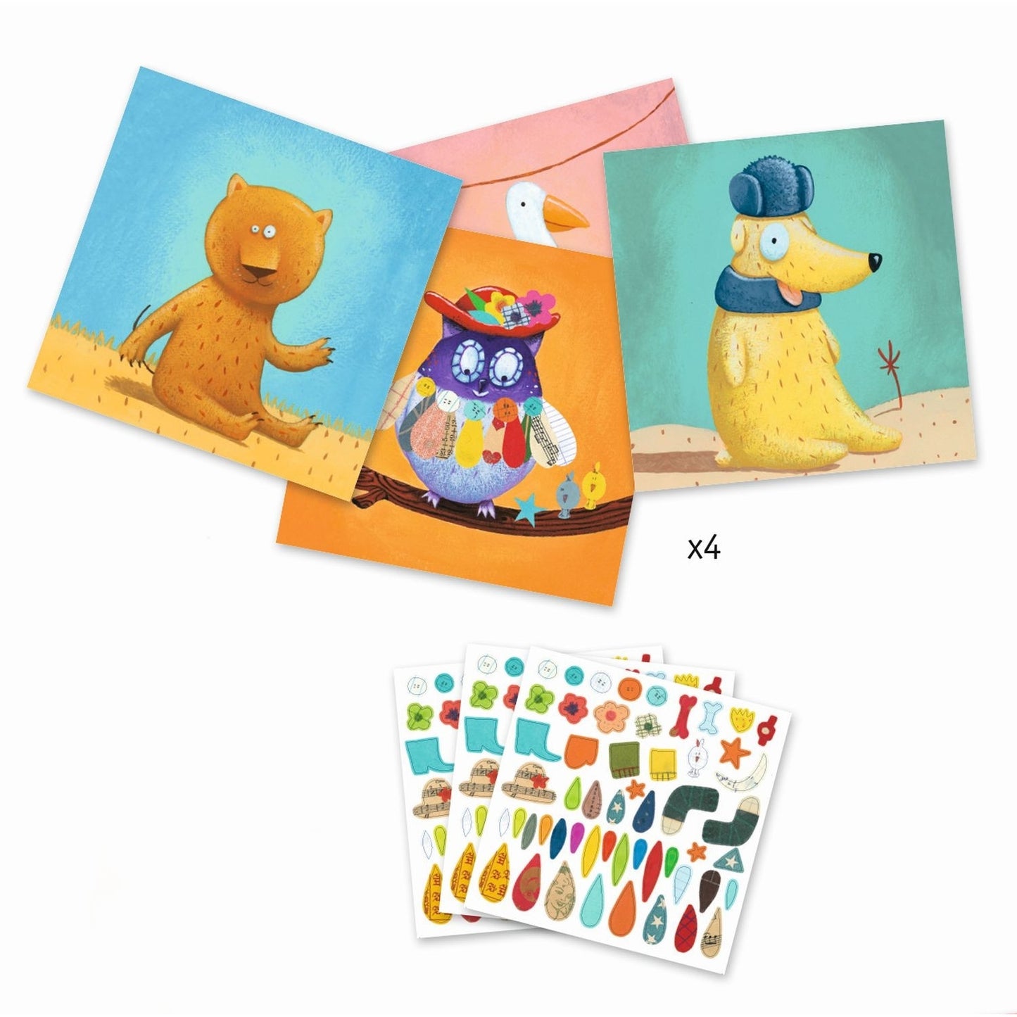 Tiere mit Sticker verziehren - von Djeco