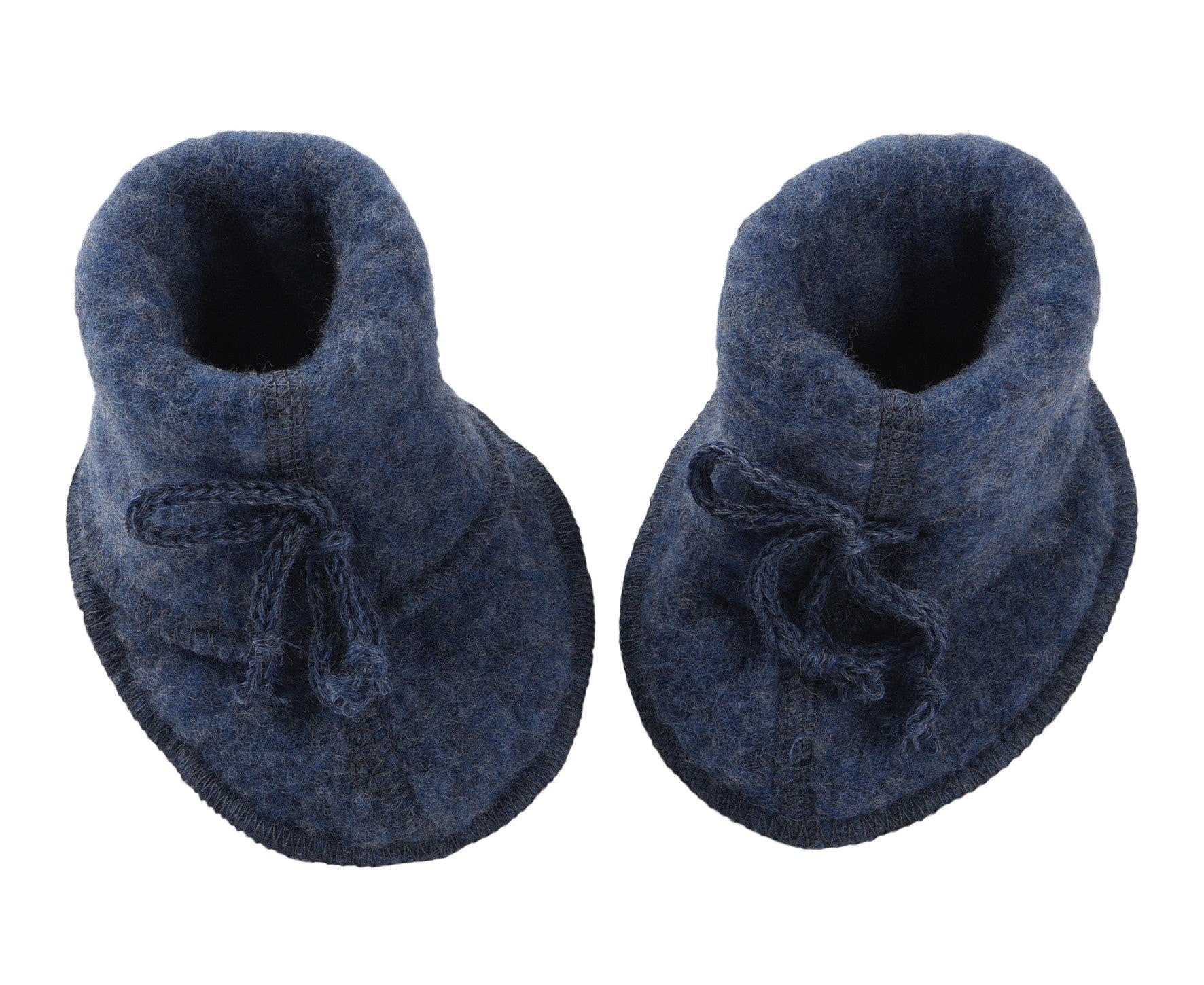 Woll-Fleece Babyschuhe Blau melange - Größe 1 - Engel Natur