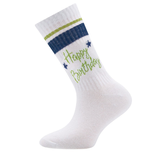 Birthday Socken weiß/Navy - von ewers