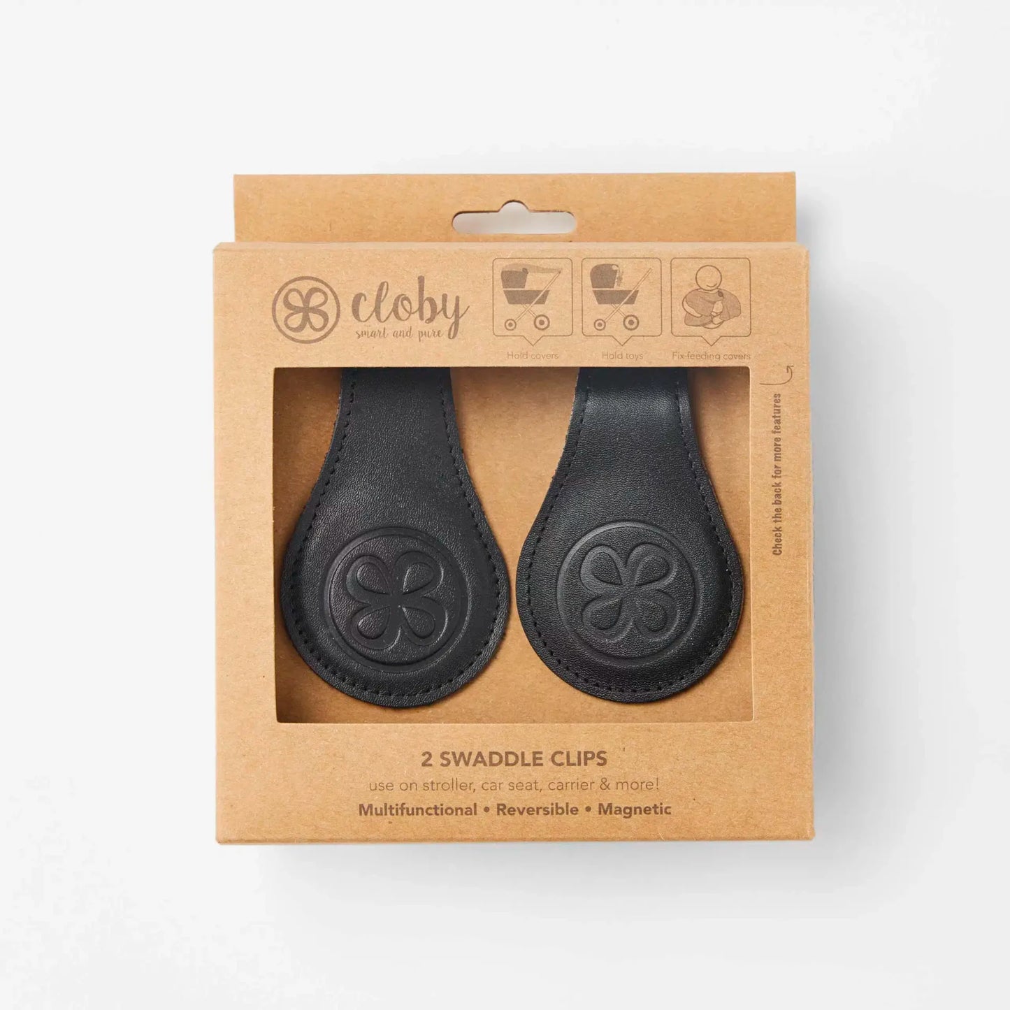 Multifunktionale Swaddle Clips Schwarz - von cloby