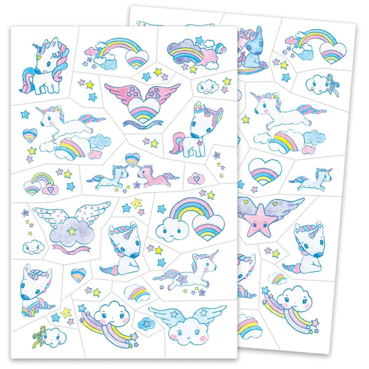Tattoos Einhorn - von Djeco