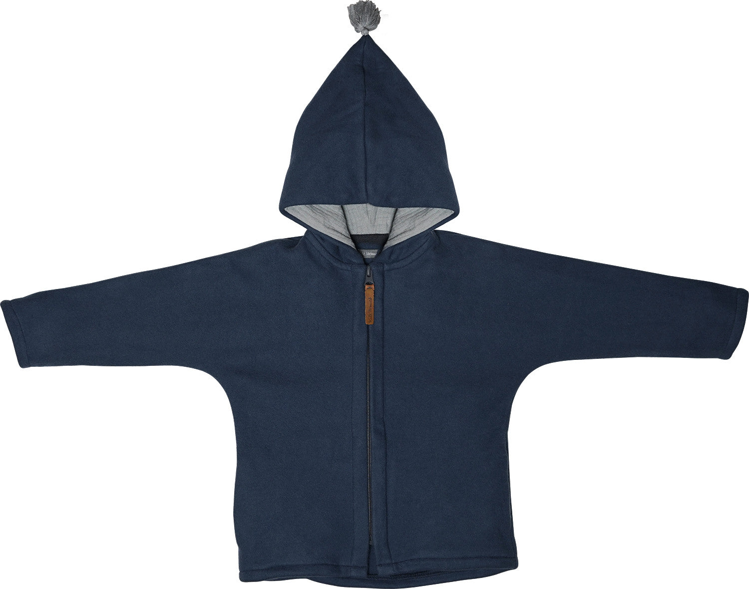 Baumwollfleece Jacke JUNI Indigo Blue/Grey - von KitzHeimat