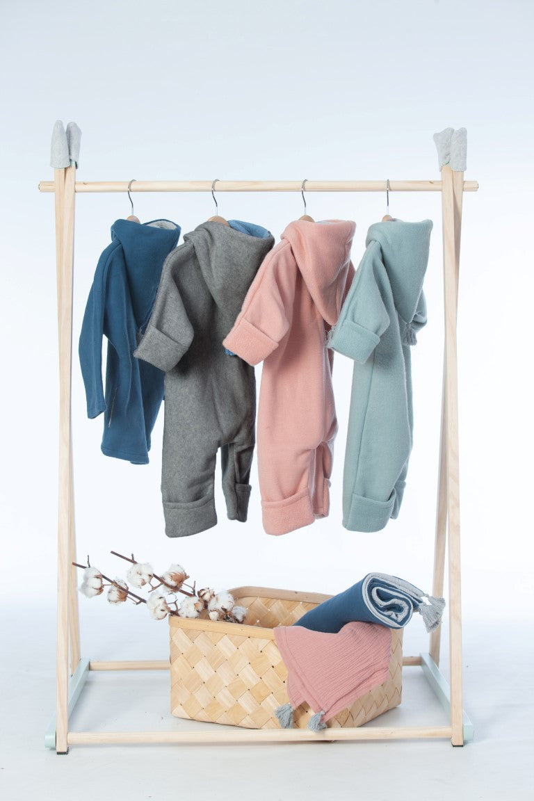 Baumwollfleece Jacke JUNI Indigo Blue/Grey - von KitzHeimat