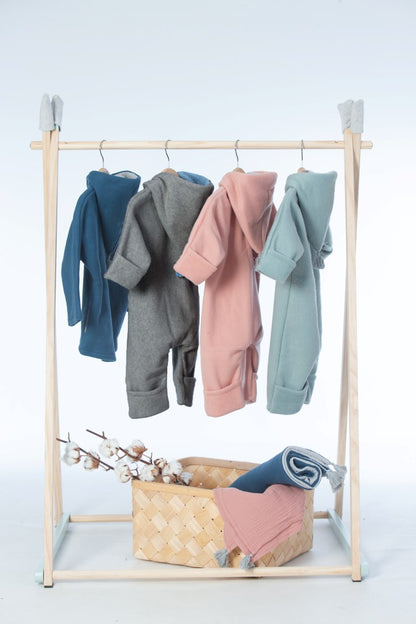 Baumwollfleece Jacke JUNI Indigo Blue/Grey - von KitzHeimat