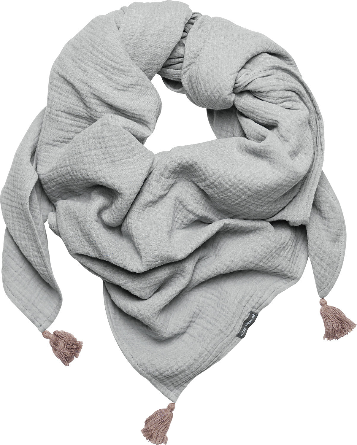 Tuch Quadrat Gr. L Grey / Summer Rose - von KitzHeimat