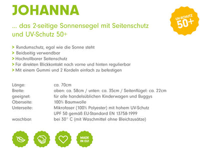 Sonnensegel mit Seiten- und UV-Schutz Johanna - Schwan - PRIEBES