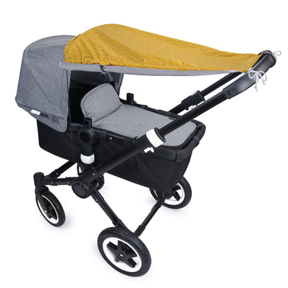 Sonnensegel mit Seiten- und UV-Schutz Johanna - Mini dots ocre - PRIEBES