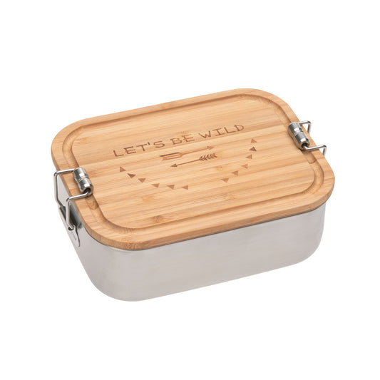 Edelstahl Brotdose Bamboo Adventure - von Lässig