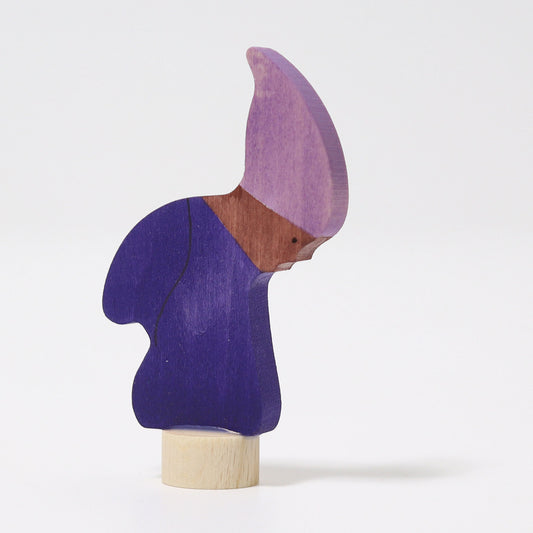 Steckfigur Winterzwerg lila - von Grimm's