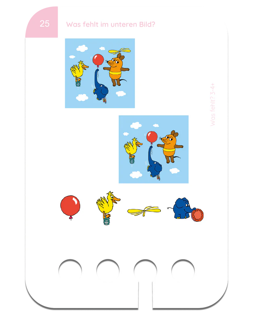 Was fehlt? mit der Maus 3-4J.