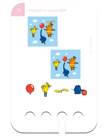 Was fehlt? mit der Maus 3-4J.