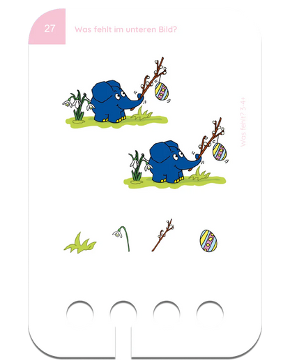 Was fehlt? mit der Maus 3-4J.