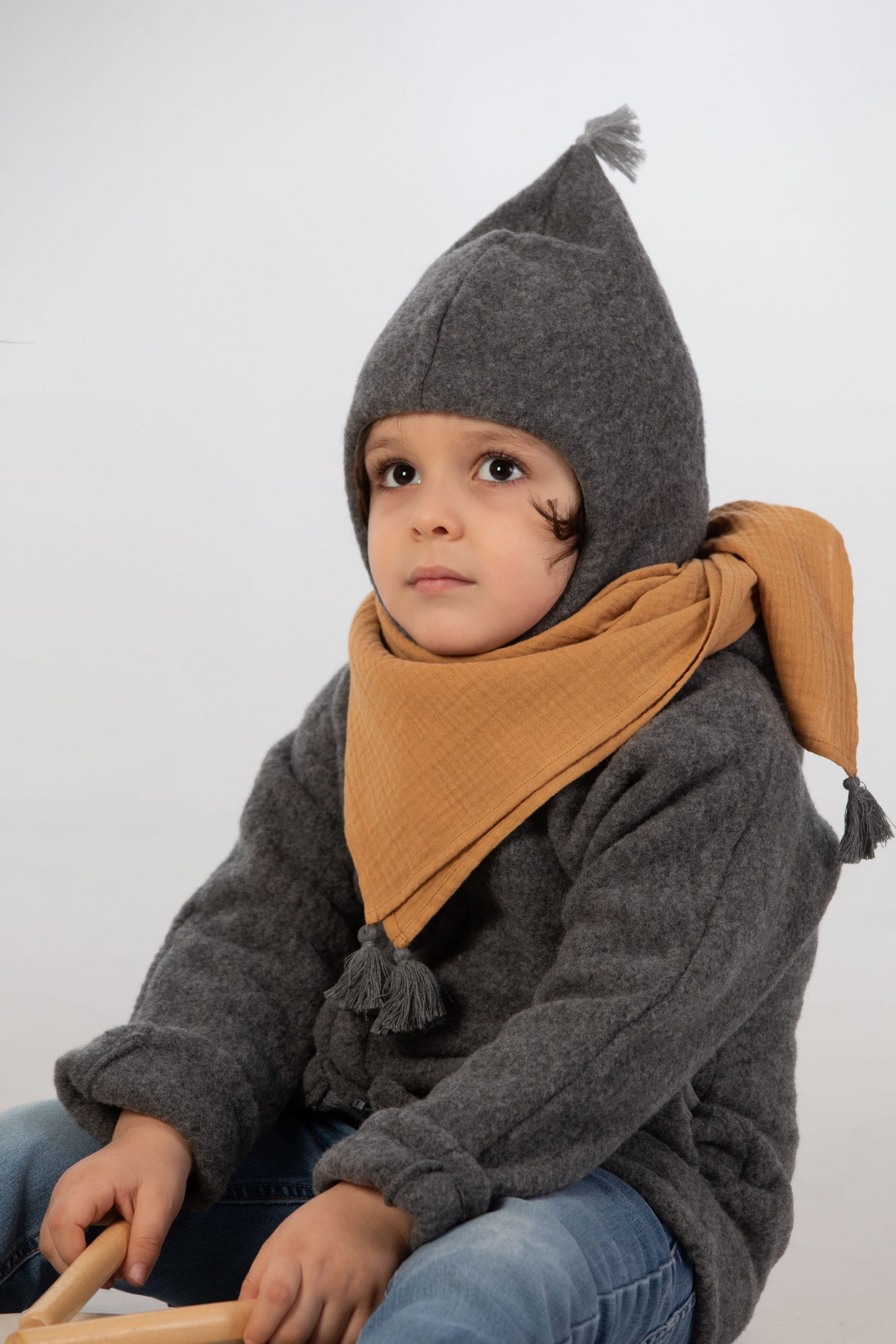 Wollfleece Mütze Frosty Blue - von KitzHeimat