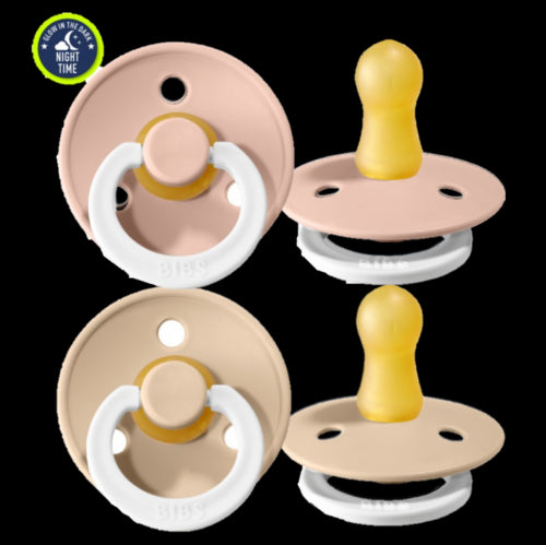 2er Set Colour Schnuller Blush&Vanilla NIGHT Gr. 2 - von BIBS