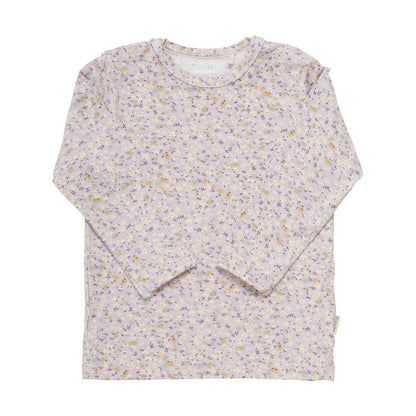 T-Shirt Bamboo misty lilac Blümchen - von minymo