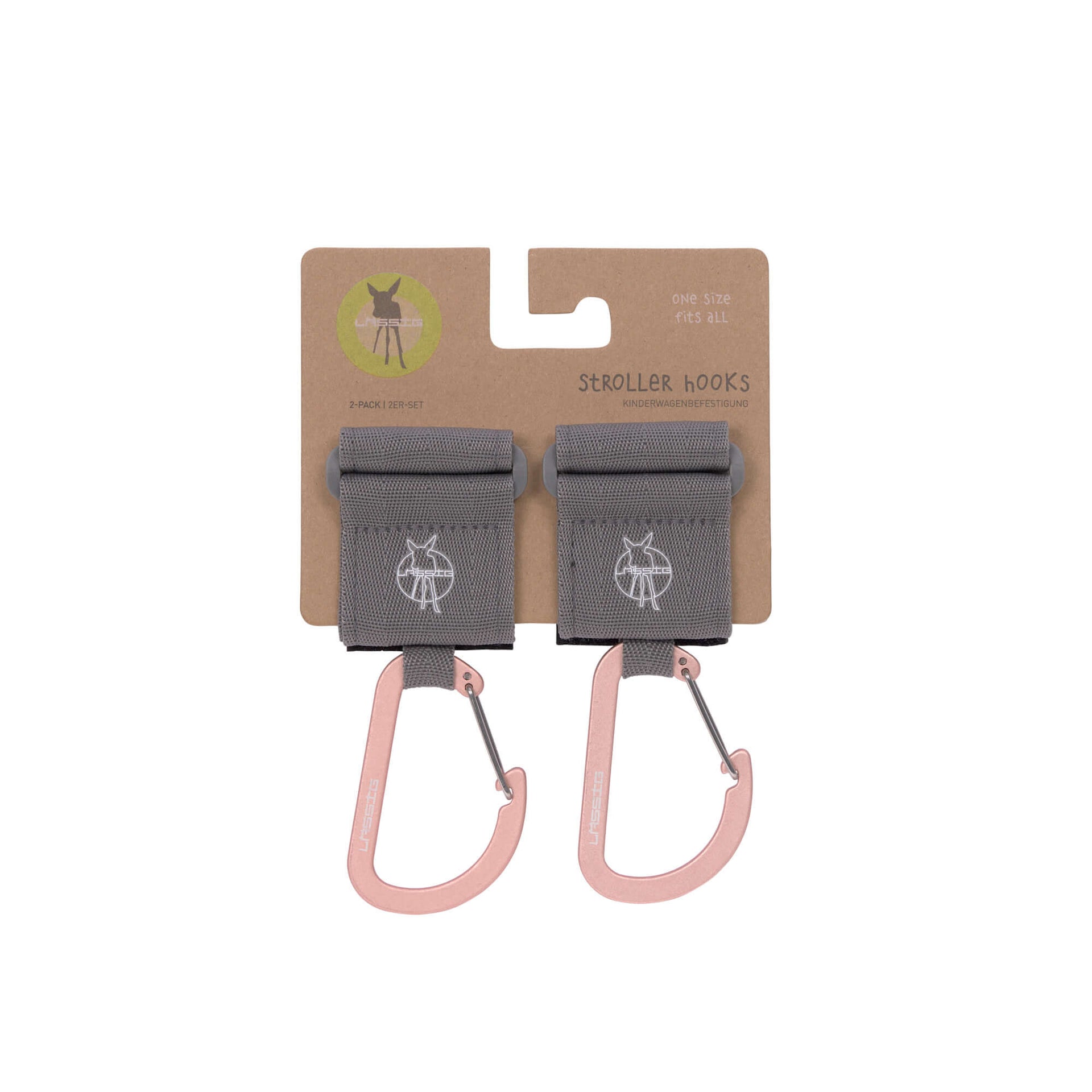 Kinderwagenhaken Karabiner Grau