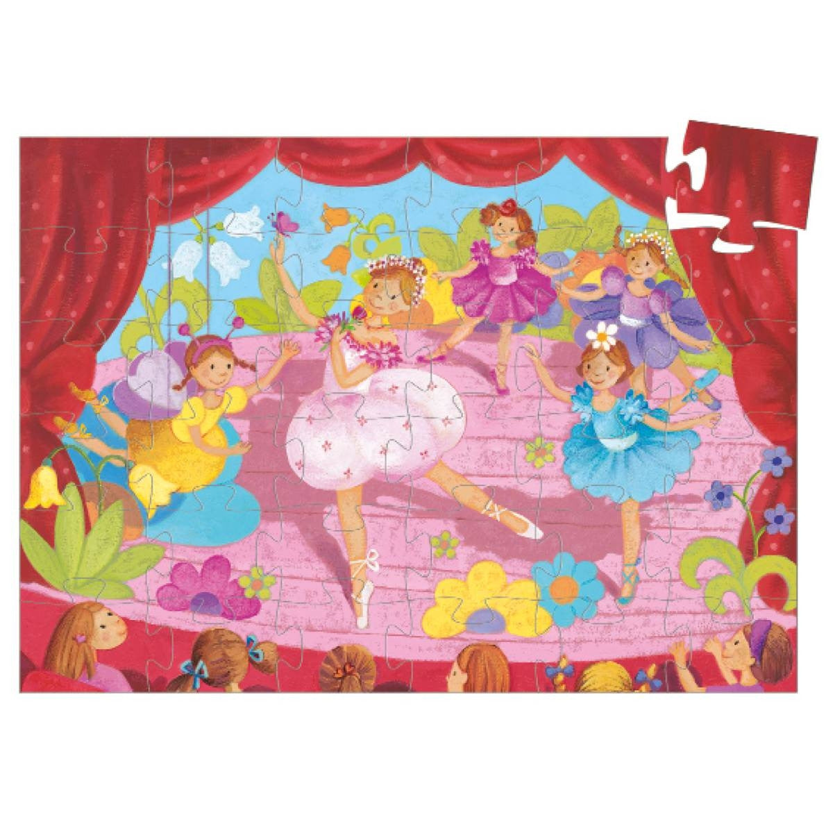 Puzzle Ballerina mit Blumen - von Djeco