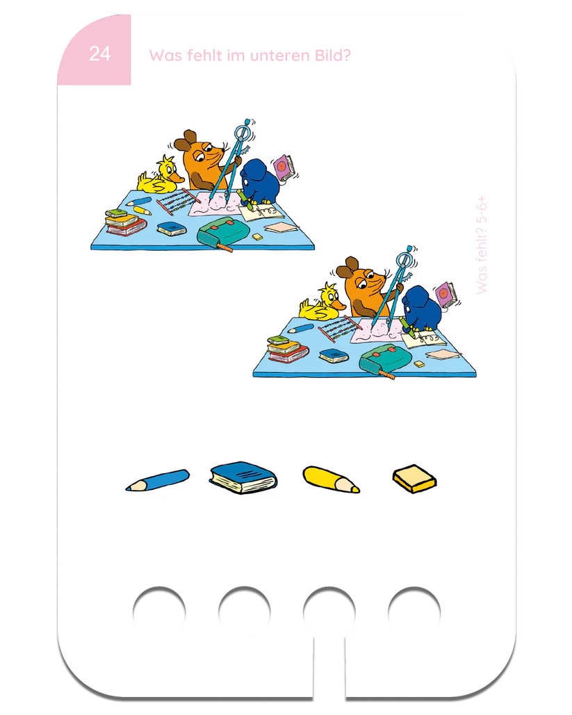 Was fehlt? mit der Maus 5-6J.