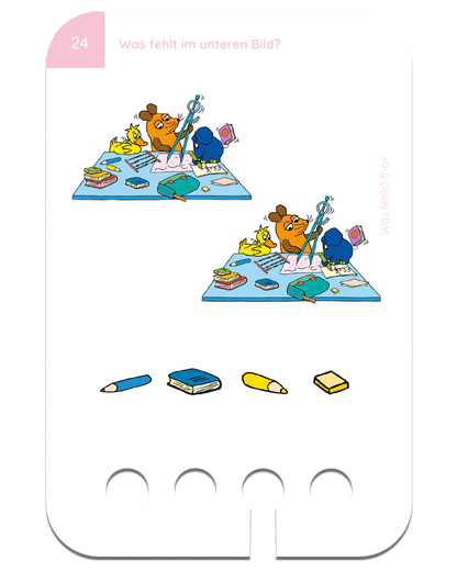 Was fehlt? mit der Maus 5-6J.