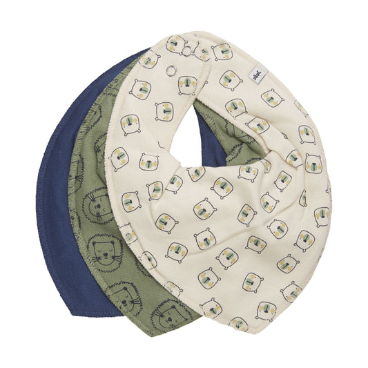 3er Set Sabberlatz - Dark Denim 746 Löwe - von Pippi