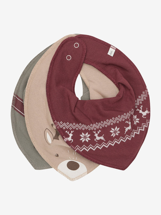 3er Set Sabberlatz - New Maroon Rentier/Geschenk