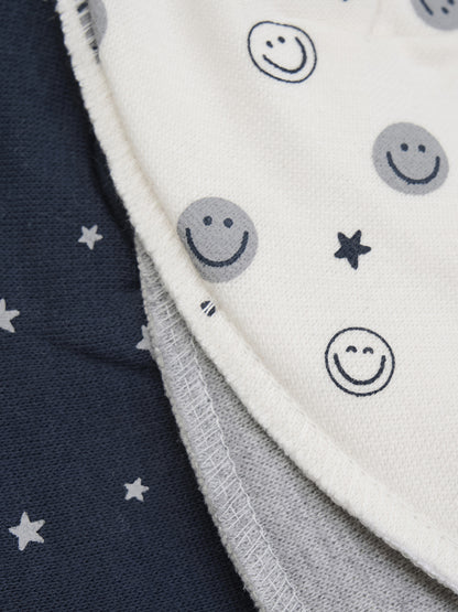 3er Set Sabberlatz - Dark Denim 778 smily - von Pippi