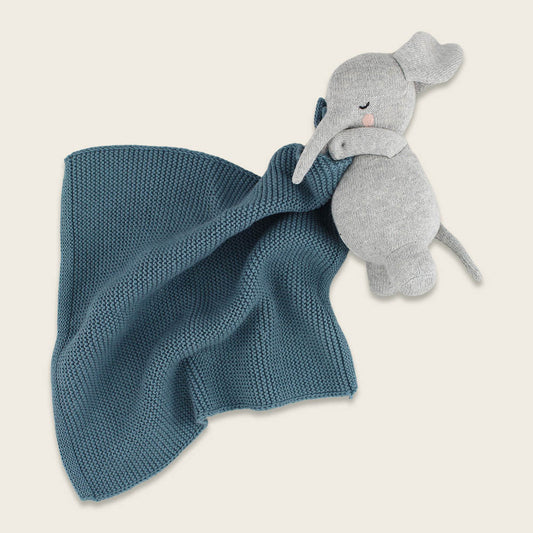 Cuddle Cloth Elefant grey/blue - von ava&yves