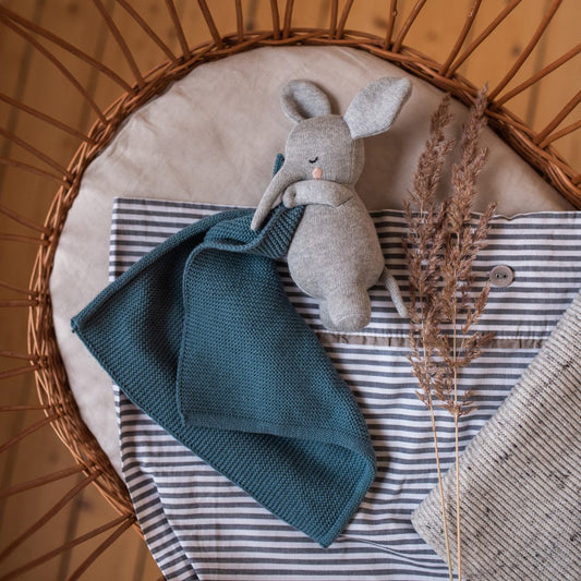 Cuddle Cloth Elefant grey/blue - von ava&yves