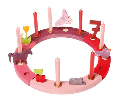 Steckfigur rosa Schmetterling - handbemalt - von Grimm's